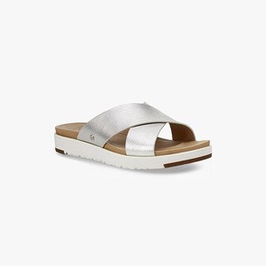 Ugg Kari Metallic Women Slippers Silver (1279SGVPI)